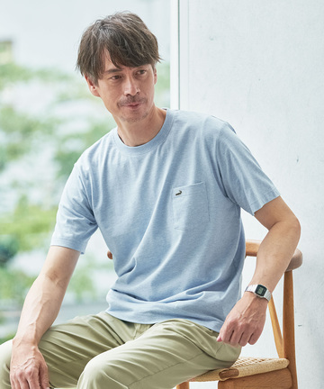 ポケット付きワンポイントTシャツ【TEMP-C】  