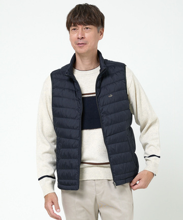 スタンドカラー ダウン ベスト