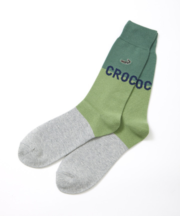 カラーブロック ロゴ ソックス