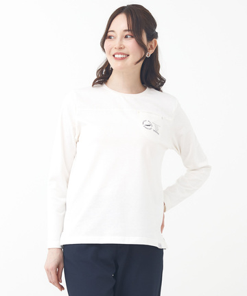 クルーネック ポケット カットソー【ウガンダオーガニックコットン】