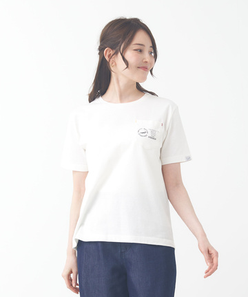 クルーネック プリント Tシャツ【ウガンダオーガニックコットン】