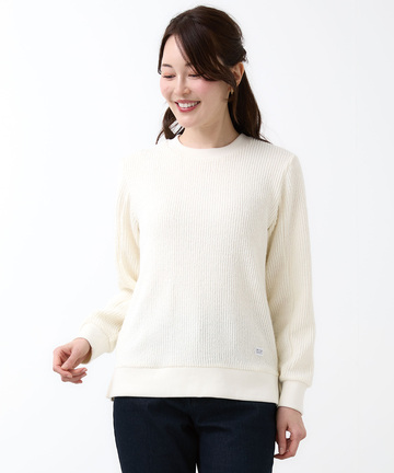 ニット風 クルーネックトレーナー