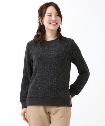 ニット風 クルーネックトレーナー