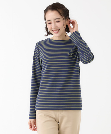 スムース ボーダー ロングTシャツ 