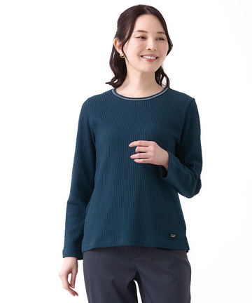 ケーブルジャカード クルーネック カットソー