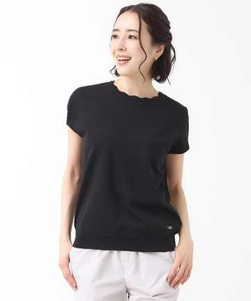 襟デザイン ニット プルオーバー【手洗いOK】