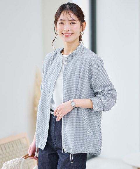 サッカー ギンガム ブルゾン【手洗いOK】