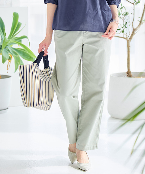 ヘリンボーン ストレート パンツ