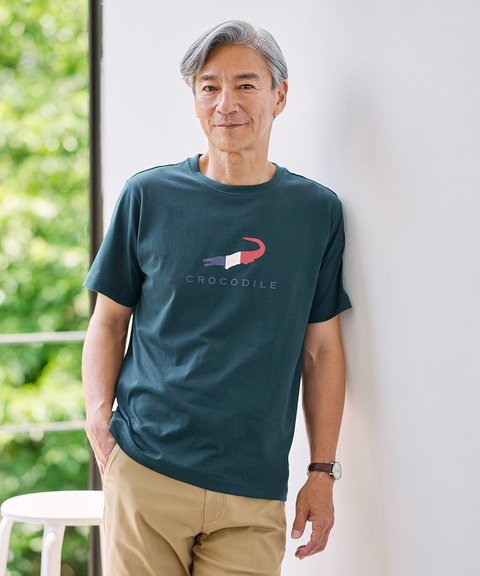 トリコロール ロゴプリント Tシャツ