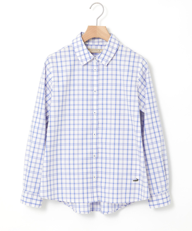 ノンアイロン チェック ブラウス【シワになりにくい】