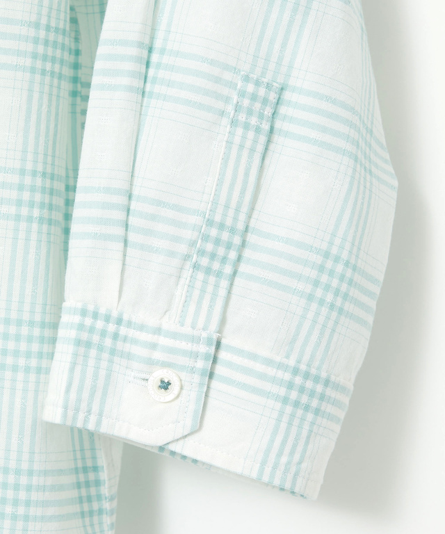 ドビー素材 七分袖 ブラウス