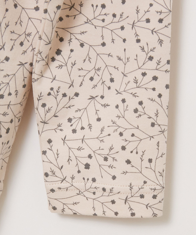 花柄プリント ハイネック プルオーバー