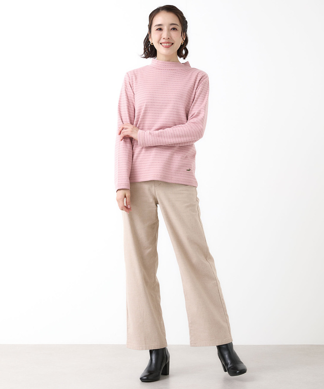 コットン ハイネック カットソー