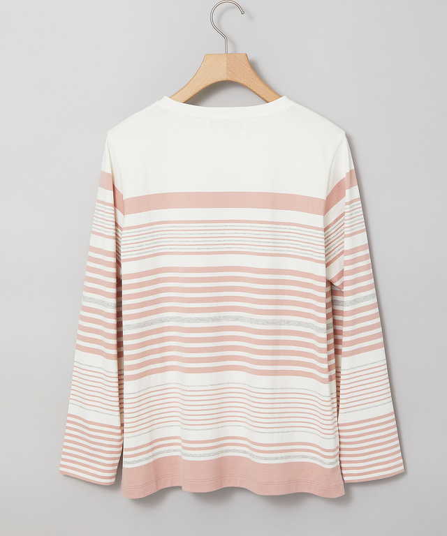 パネルボーダー 長袖 Tシャツ