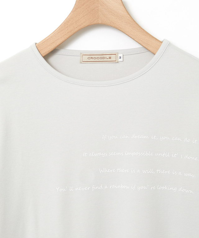 メッセージプリント 七分袖 Tシャツ