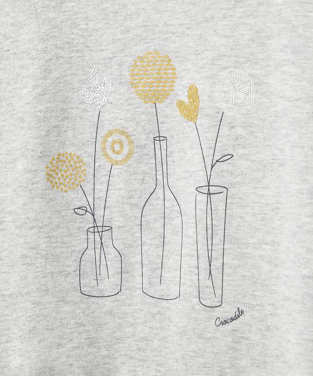 フラワーモチーフ 半袖 Tシャツ