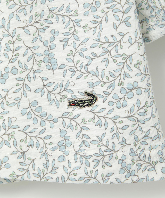 総柄プリント フリル襟 カットソー