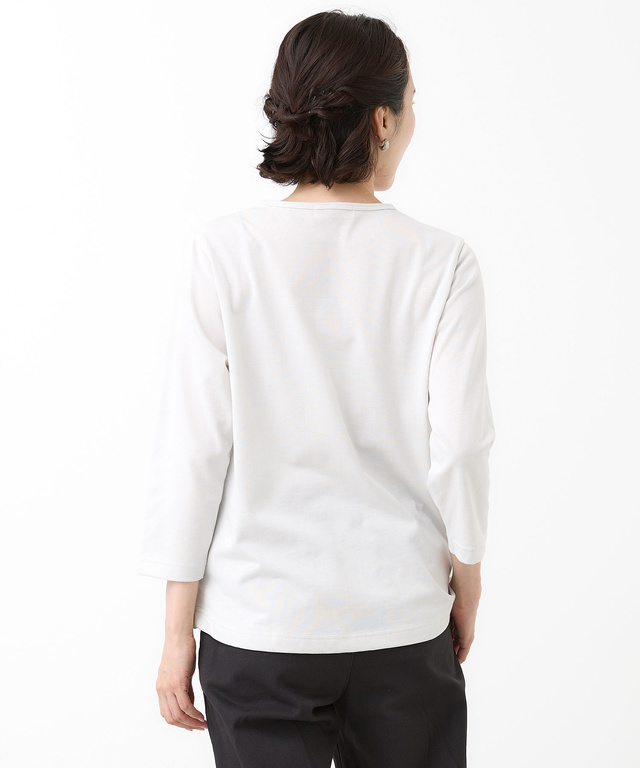 プリント 七分袖 Tシャツ