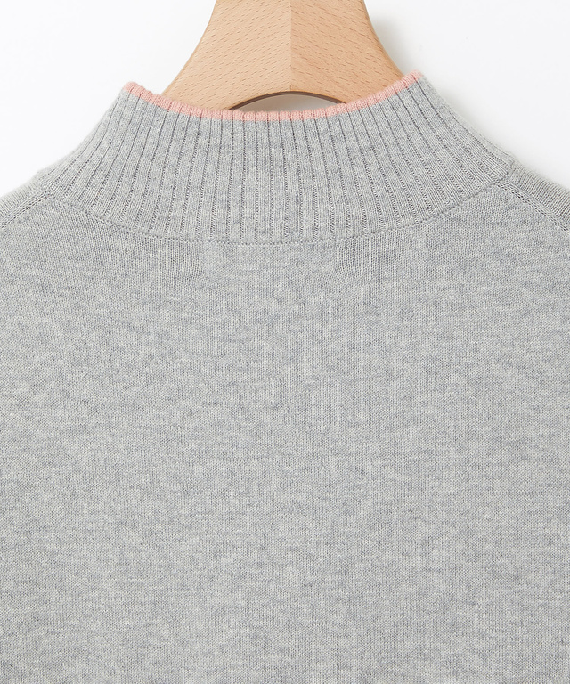 ウールブレンド スリット ニットチュニック【手洗いOK】