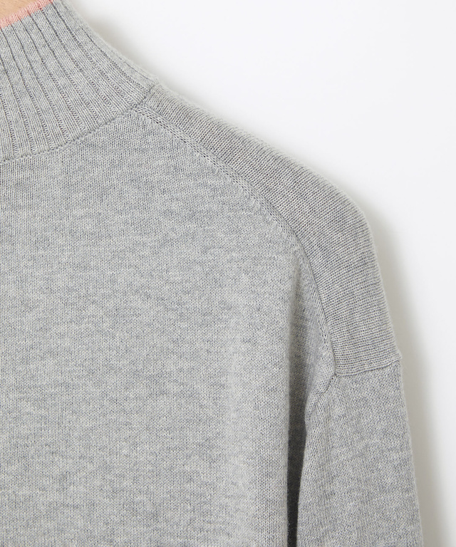 ウールブレンド スリット ニットチュニック【手洗いOK】