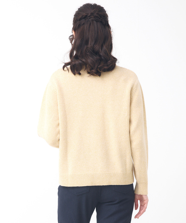 ボトルネック プルオーバーニット 