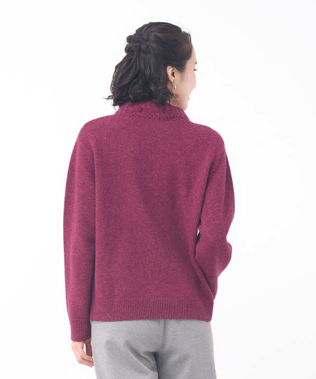 ボトルネック プルオーバーニット 