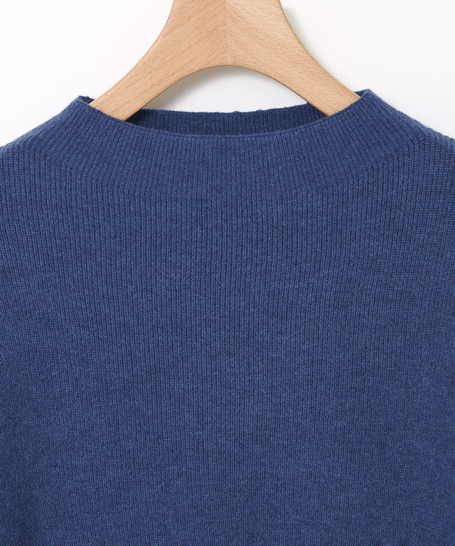 ウールブレンド ボトルネック ニット【手洗いOK】