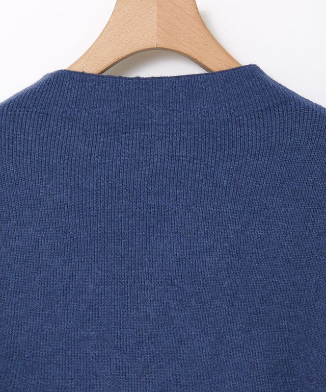 ウールブレンド ボトルネック ニット【手洗いOK】