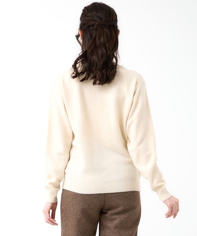 ウールブレンド アーガイル ニット【手洗いOK】