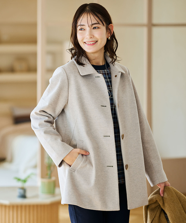 ウールライク ミドル コート