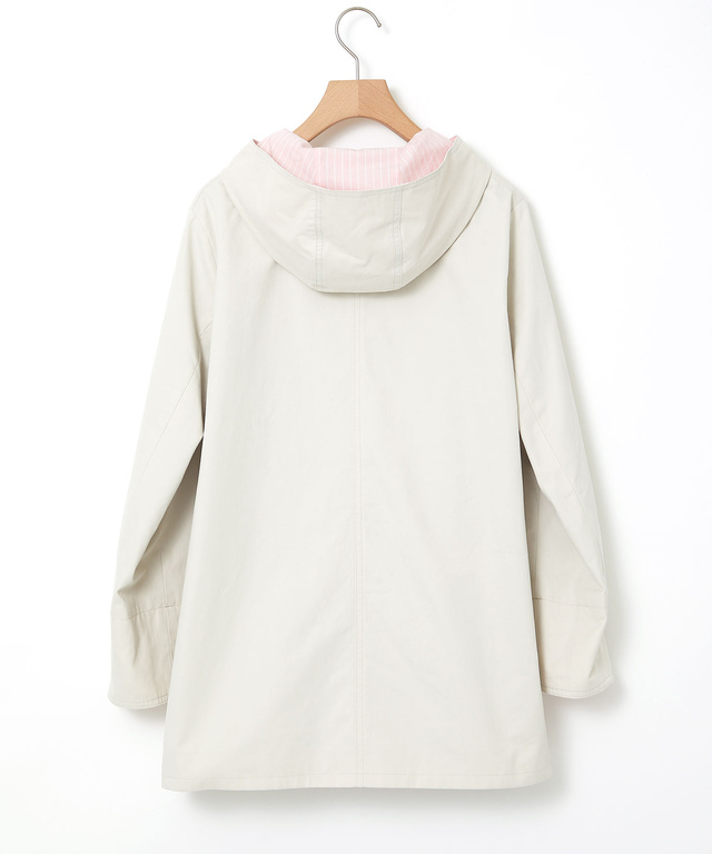 ストライプ バイカラー コート