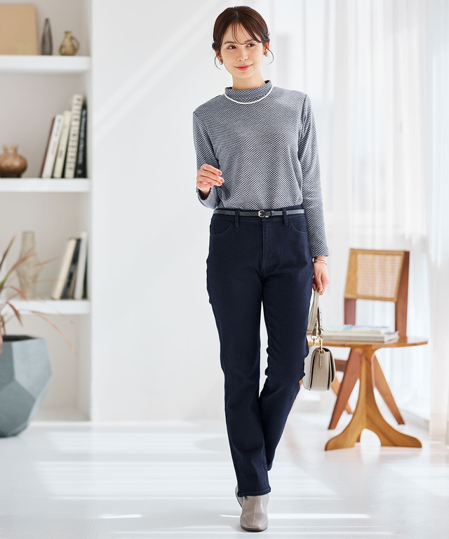 裏起毛 デニムパンツ