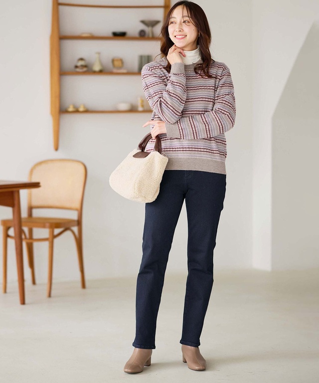 裏起毛 デニムパンツ