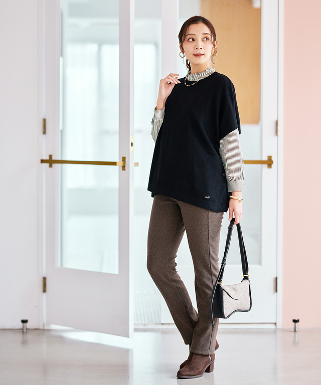 裏起毛 スリムパンツ