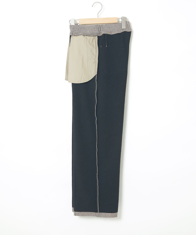 裏起毛 ピンタック ストレートパンツ