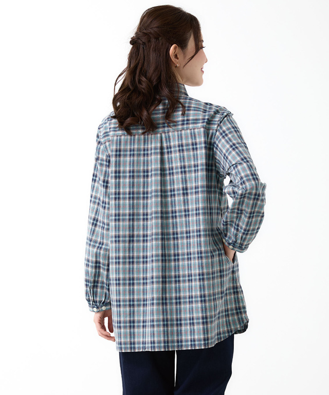 ドビー チェック柄 チュニック