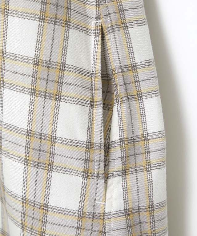 レギュラーカラー チェック柄 チュニック