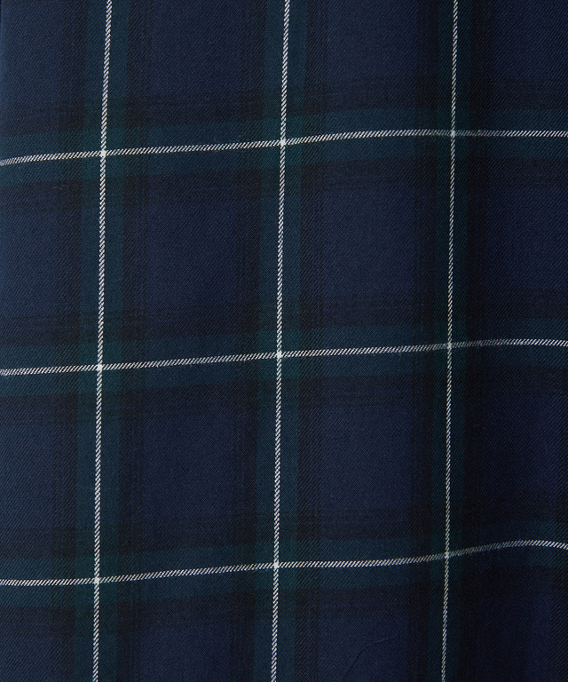 レギュラーカラー チェック柄 チュニック