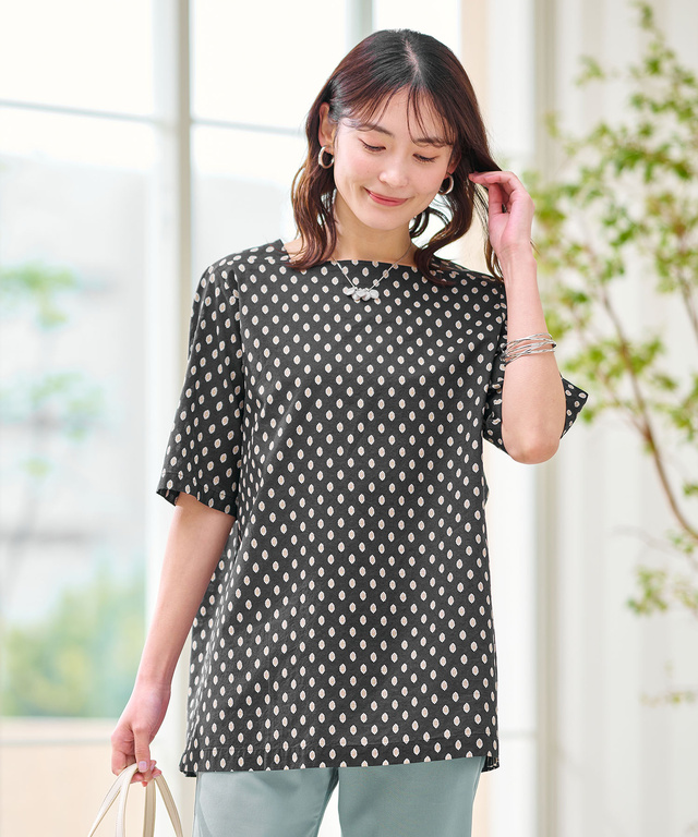 プロヴァンス柄 スクエアネック チュニック【オンラインショップ・一部店舗限定】