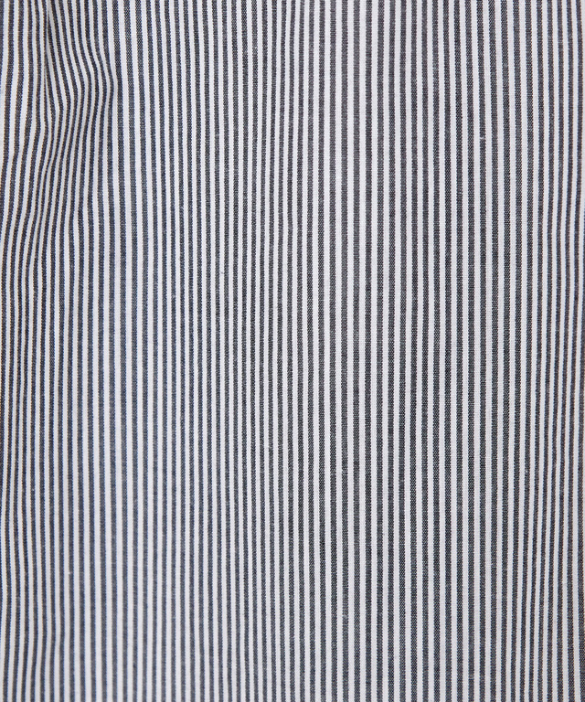 フリルカラー ストライプ ブラウス