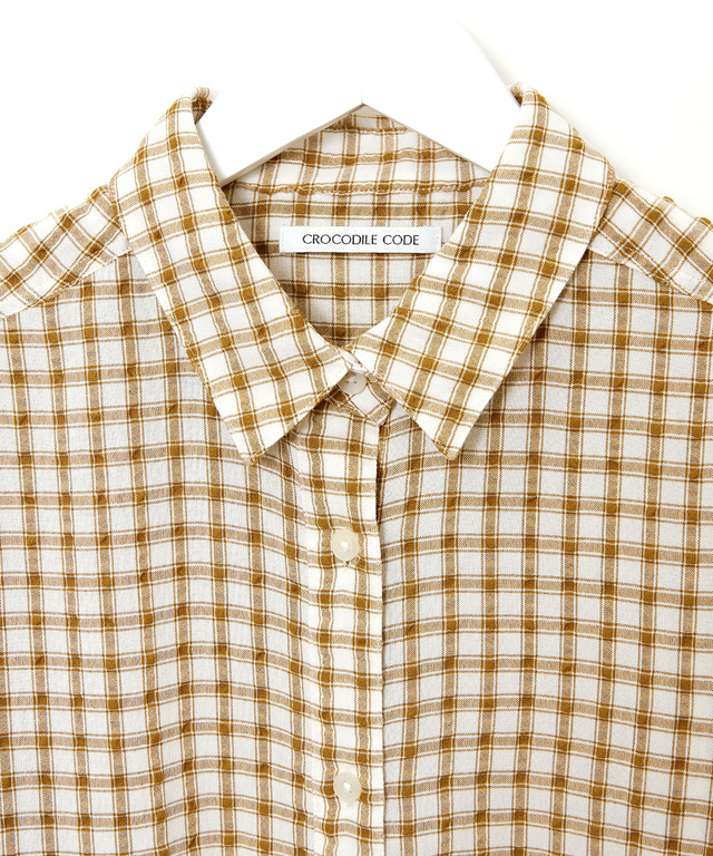 オリジナル チェック柄 ブラウス