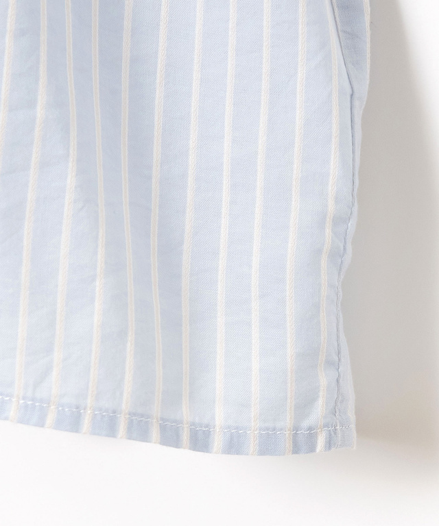 ショート丈 ストライプ柄 ブラウス