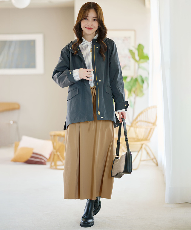 ショート丈 ストライプ柄 ブラウス