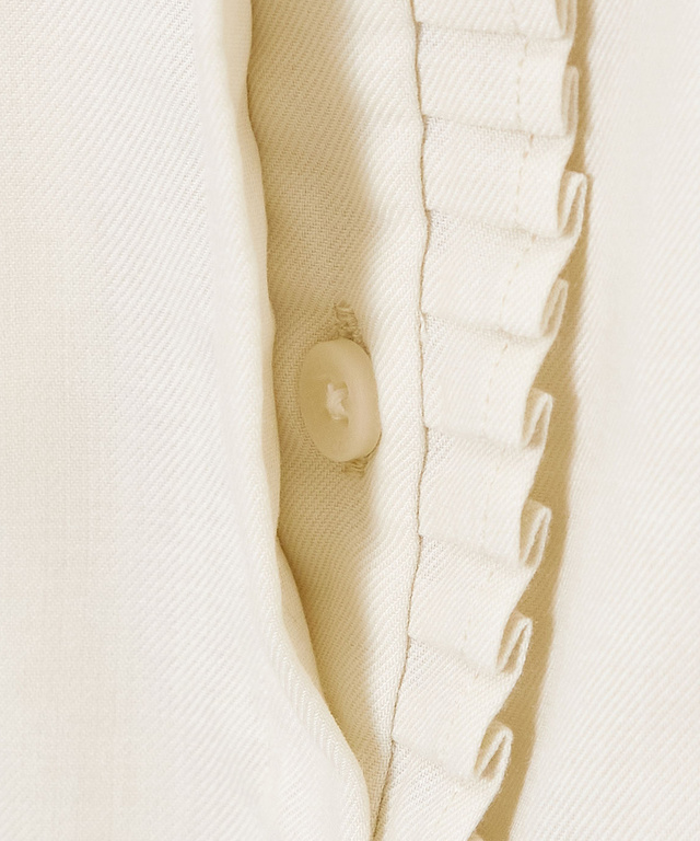 バンドカラー タックデザイン ブラウス