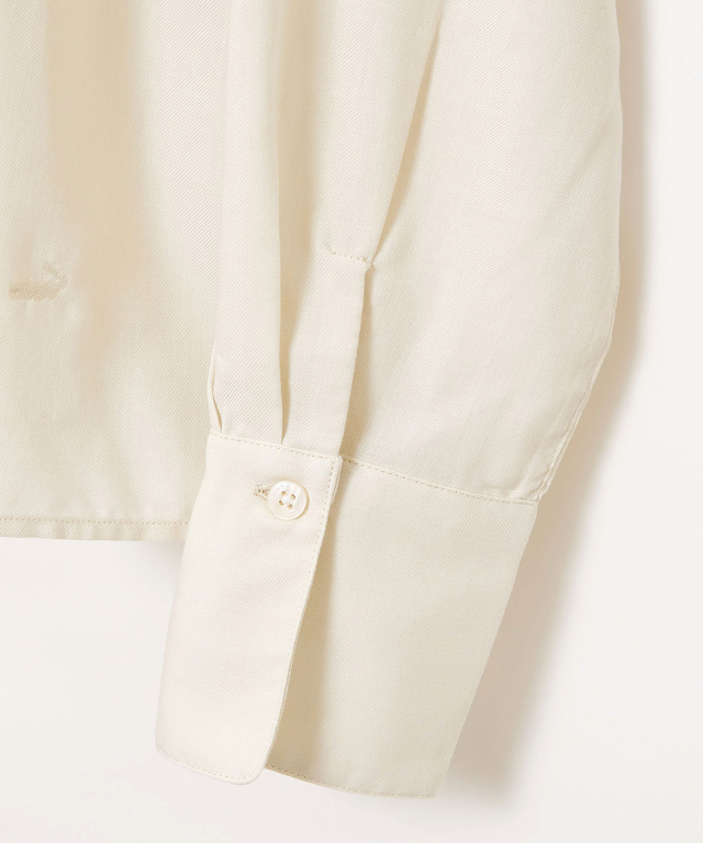 バンドカラー タックデザイン ブラウス