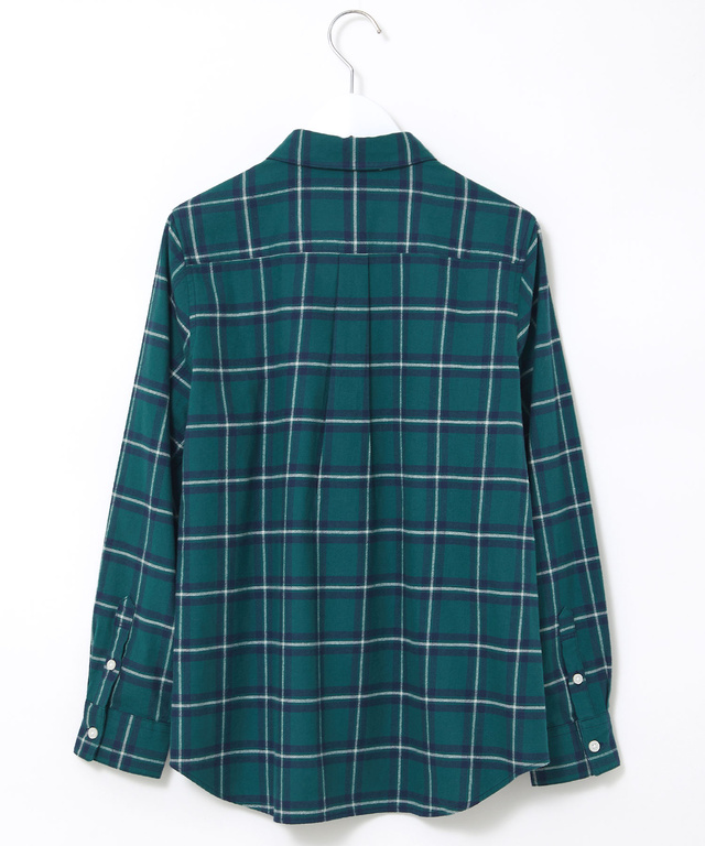 微起毛 チェック柄 ブラウス