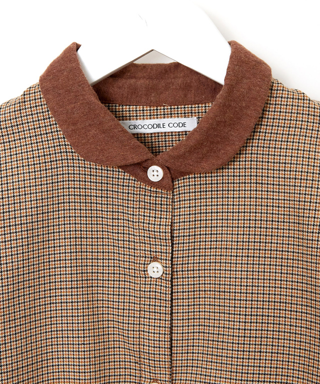 千鳥格子 配色 ブラウス