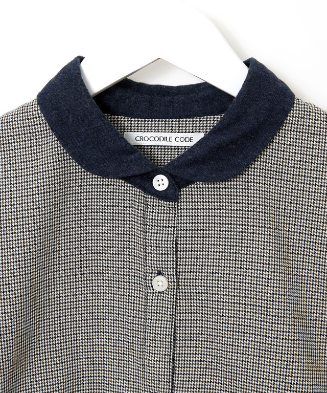 千鳥格子 配色 ブラウス