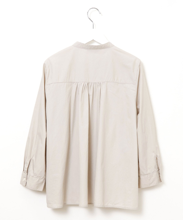 ピンタック バンドカラー ブラウス