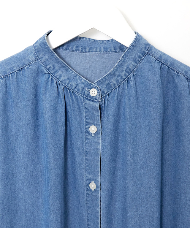 フロントギャザー ブラウス